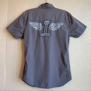 Harley Davidson Men’s #1 Skull Snap Down Shirt